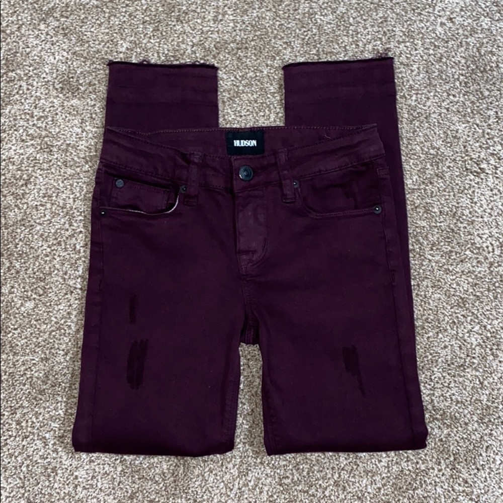 Hudson Raw Hem Ankle Jeans